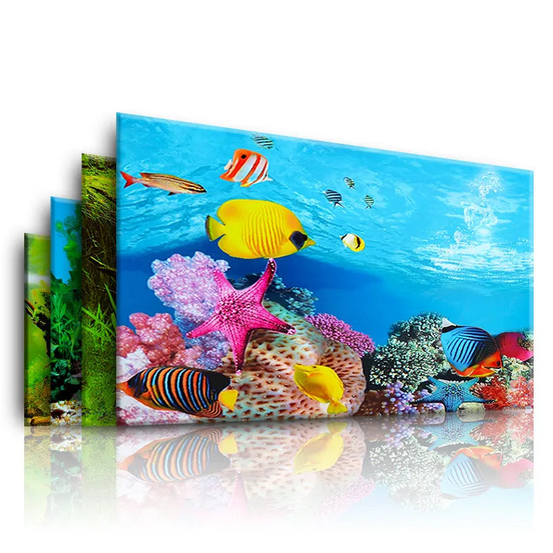 Realistic 3D Aquarium Background Poster