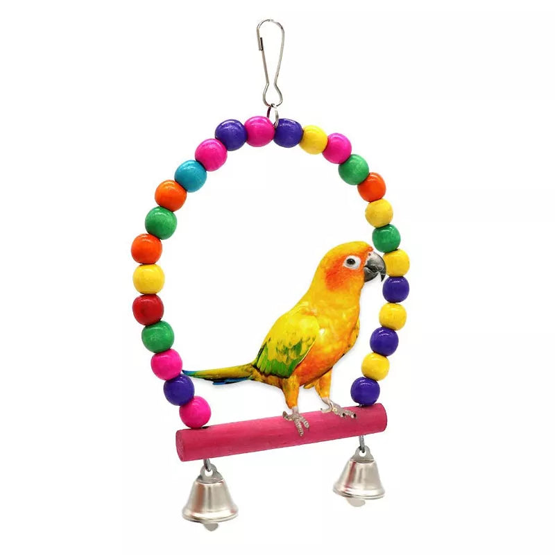 Charming Wooden Swing for Bird Cages