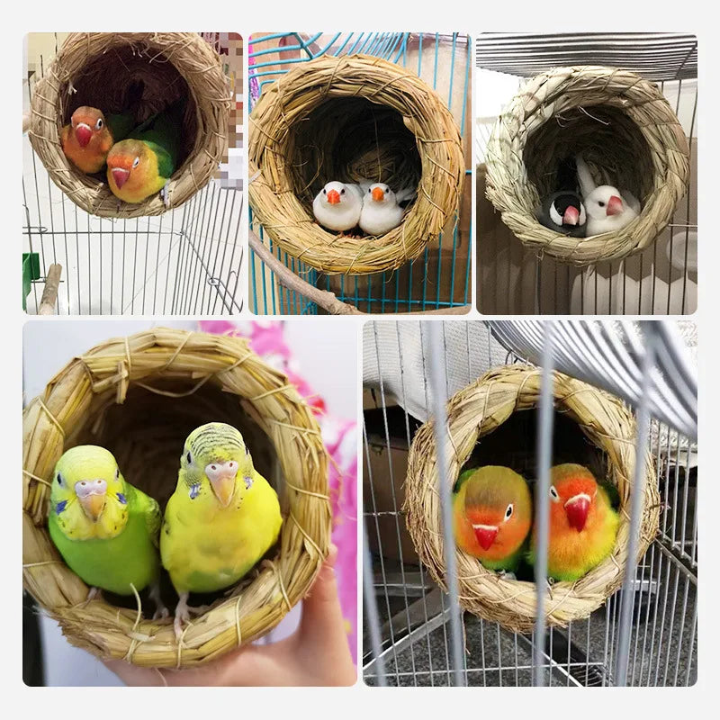 Bird Palace Warm, Natural Straw Home