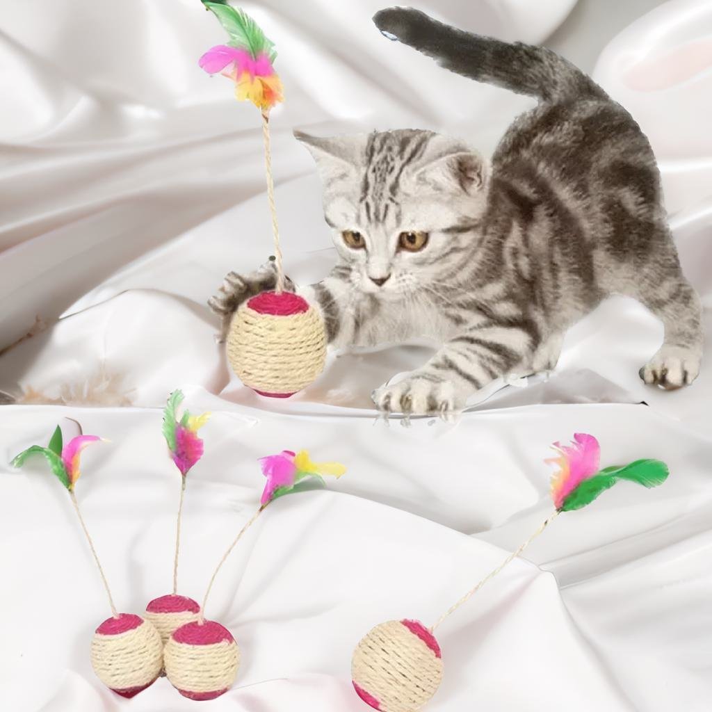 Clawsome Cat Craze Sisal Scratch Ball